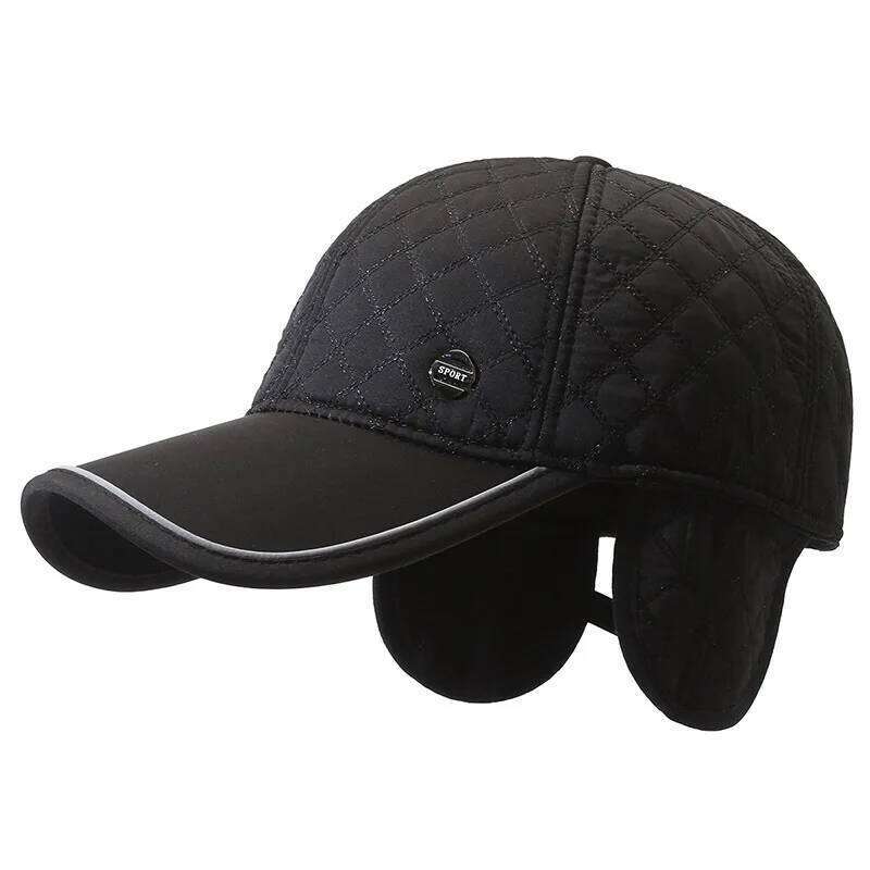 NORTHWOOD Men's Winter Baseball Ear Protection Warm Snapback Hat Outdoor Cold-Proof Thickening Trucker Cap Male Adjustable Z260313