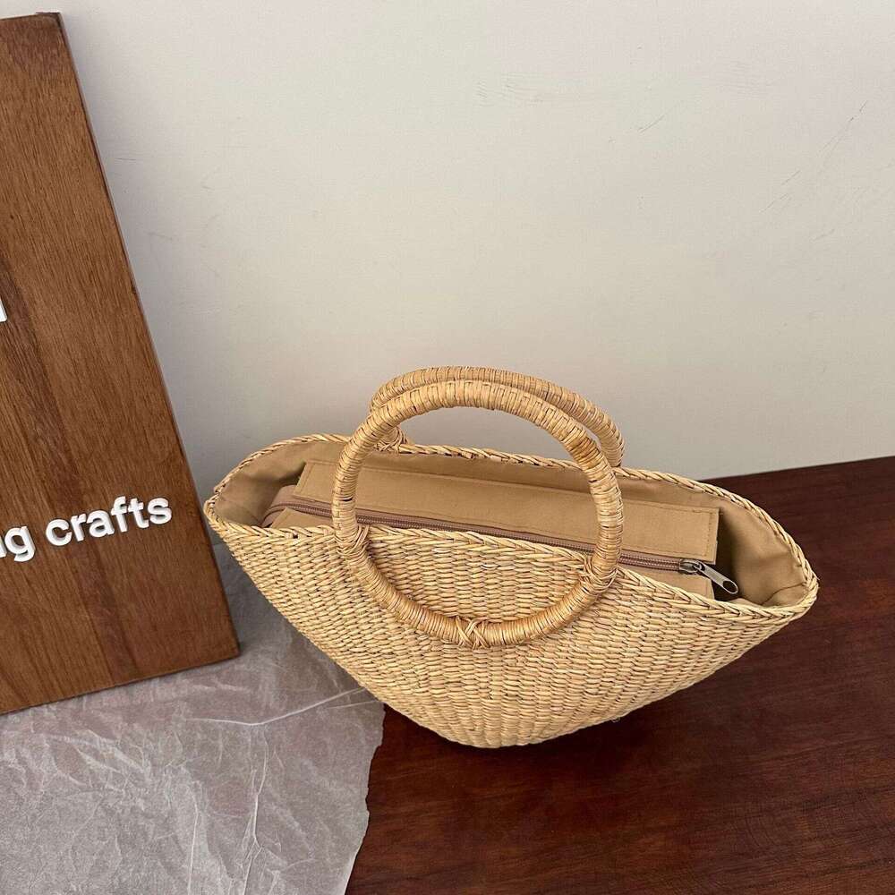 Straw Wholesale Trendy Women's Handbag Fashion Casual Woven Vacation Beach Bag