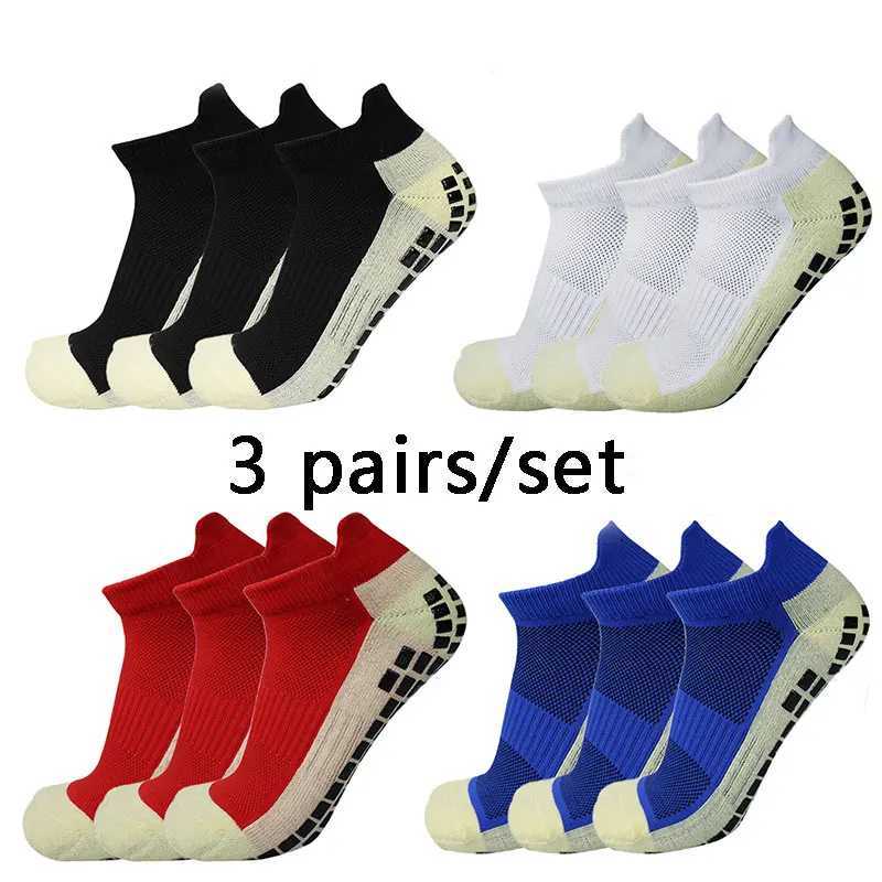 3 pairs New Men Women Football Socks Short Sports Silicone Non-Slip Grip Soccer Socks calcetines hombre futbol D260313