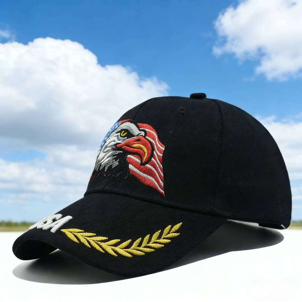American Flag Eagle Embroidered Baseball Cap Classic Sun Protection Trucker Hat for Women Outdoor Sports Daily Wear Z260314