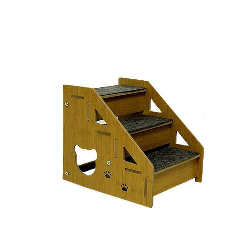 Wooden solid wood steps, slope, non-slip pet ladder, detachable cat climbing frame, dog bed
