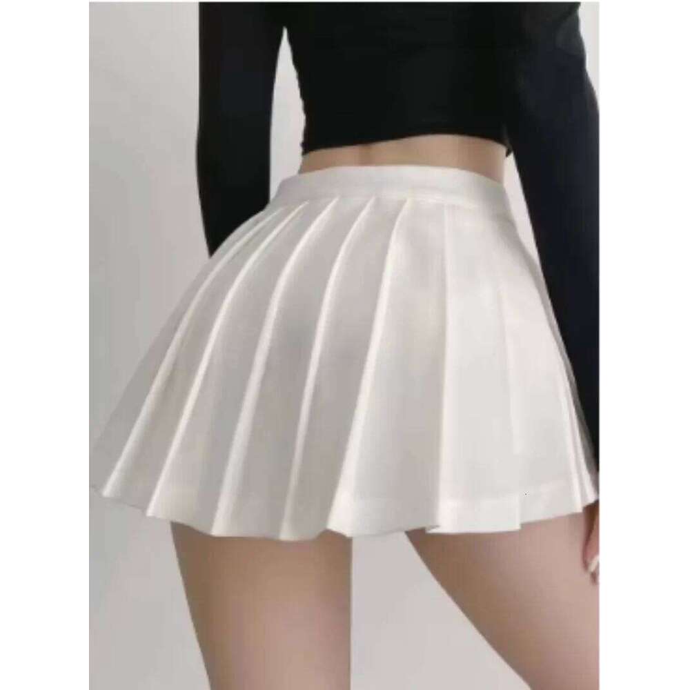 Zoki Sexy Women Pleated High Waist Summer Vintage Mini Skirts Korean Tennis Student White Designed Dance Skirt Z260314