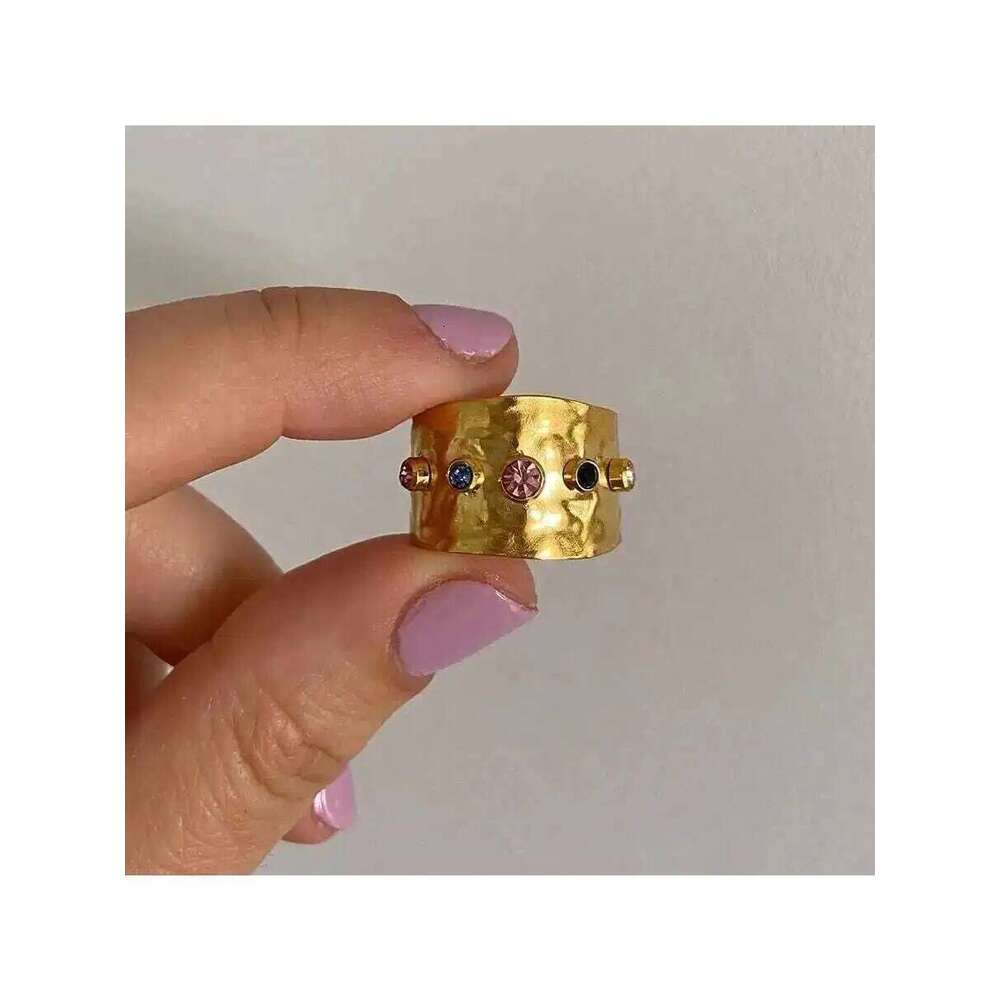 Stainless Steel Rings for Women Colorful Gold Plated Wedding Couple Ring Jewelry Vintage Accessories Free Shipping H260312