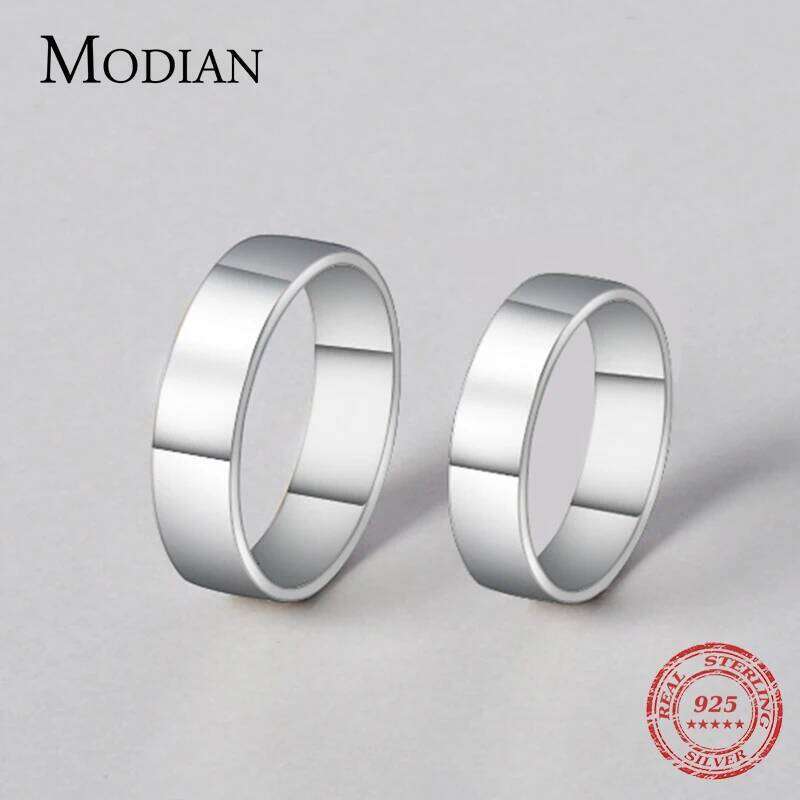 Modian Sale 925 Sterling Couple Simple Rings Classic r Finger Ring For Women & Man Wedding Silver Jewelry Bijoux H260312