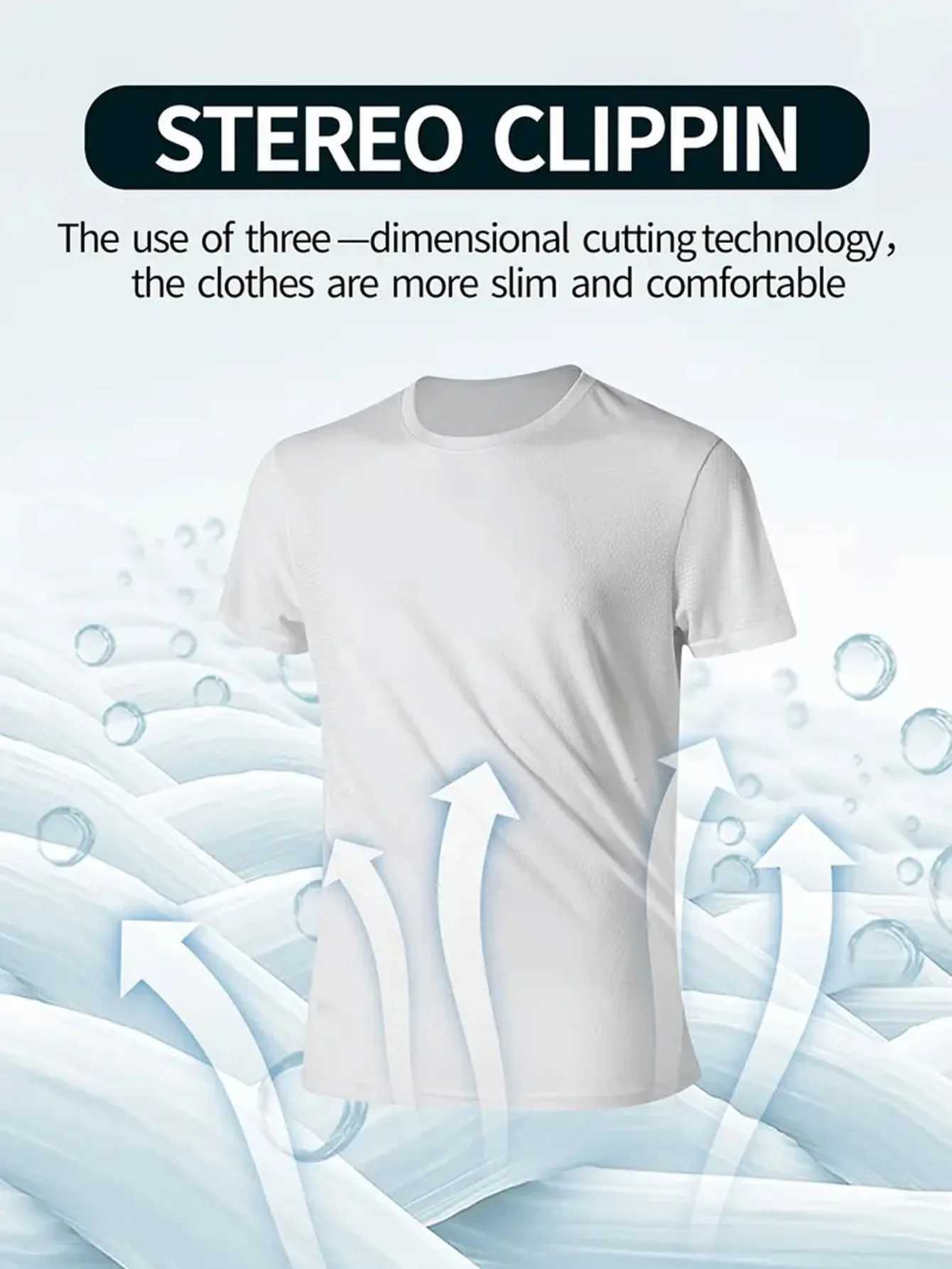 Round Neck T-Shirt 7-Piece White Ultra-Light Mens Quick-Drying Breathable Sweat-Absorbent Shirt Suitable for Fitness Gym and Ru D260313