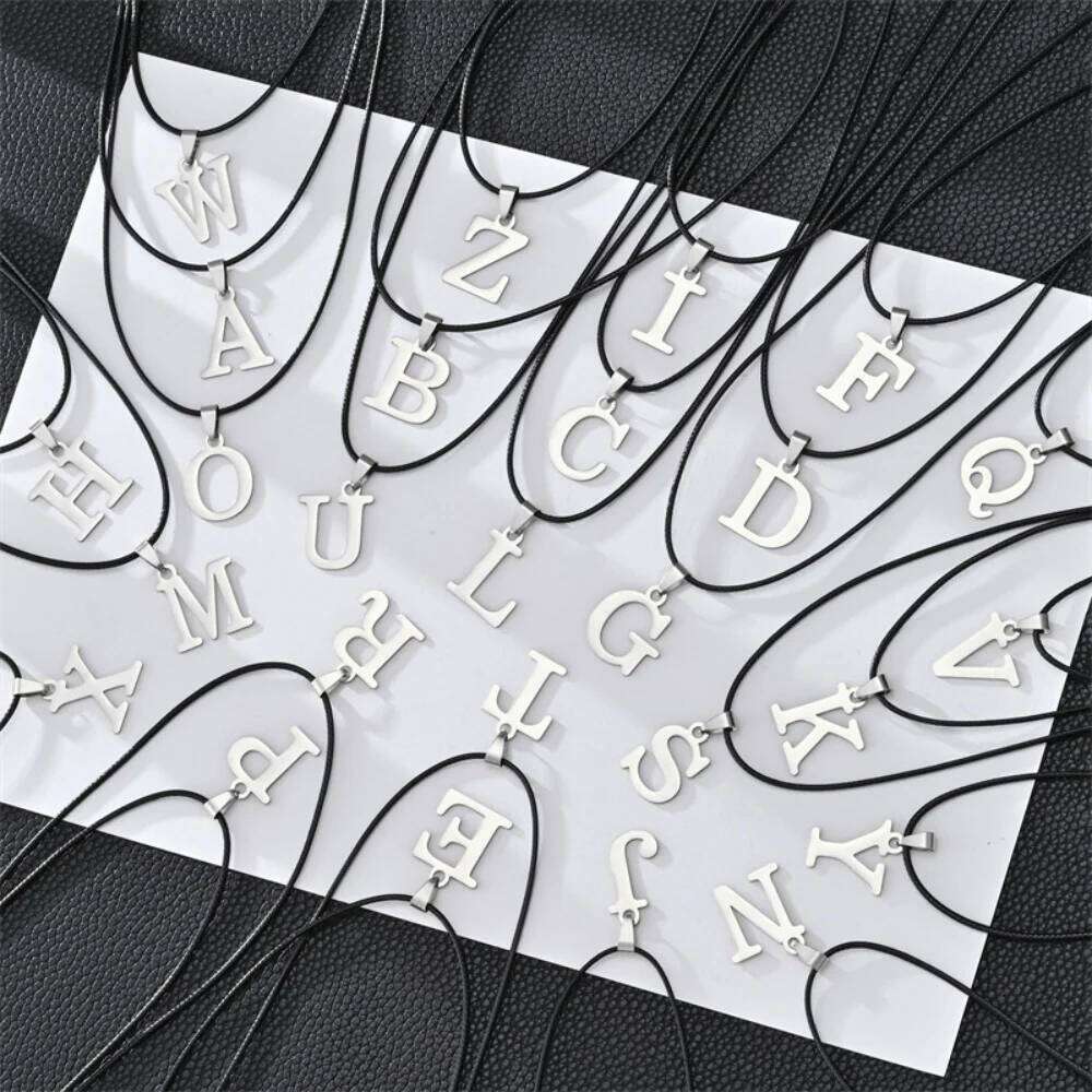 New Stainless Steel A-Z Alphabet Initial 26 English Letter Necklace For Men Women Personalize Jewelry Gifts H260312