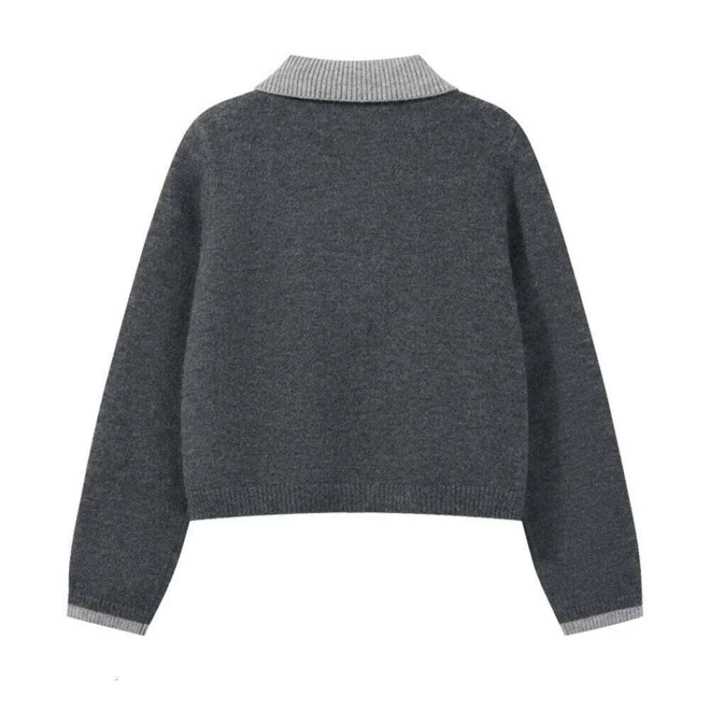 2025 Autumn Winter Korean Fashion Preppy Style Long Sleeve Two Pieces Cardigan Sweater Knitwear Women Clothe Topss Z260314