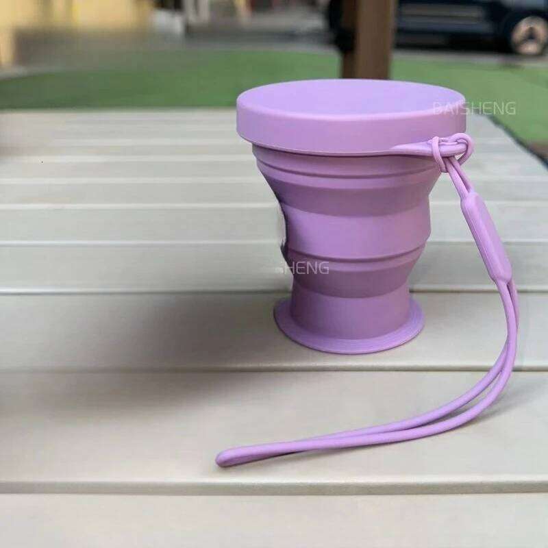 Folding Water Portable Silicone Outdoor High Temperature Travel Compression Mouthwash Cup Z260313