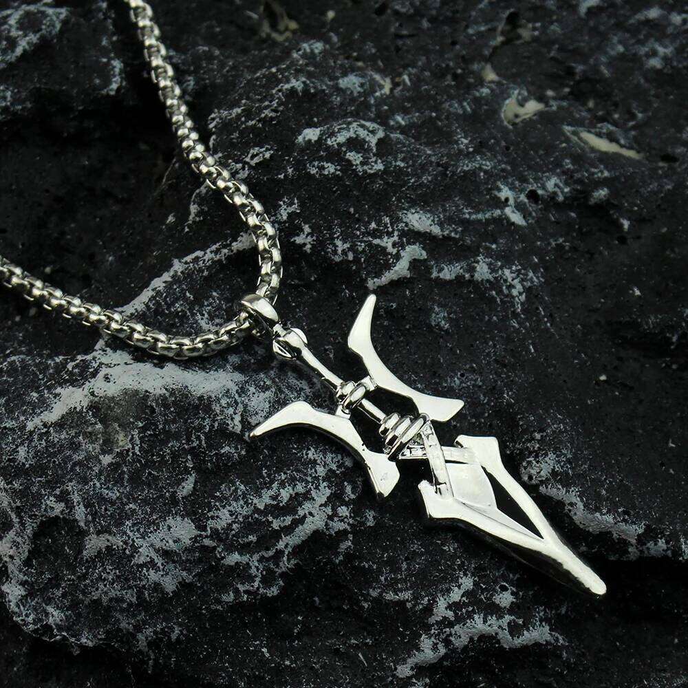 Anime Death Misa Amane Necklace Halberd Pendant Necklaces Cosplay Jewelry Gifts H260312