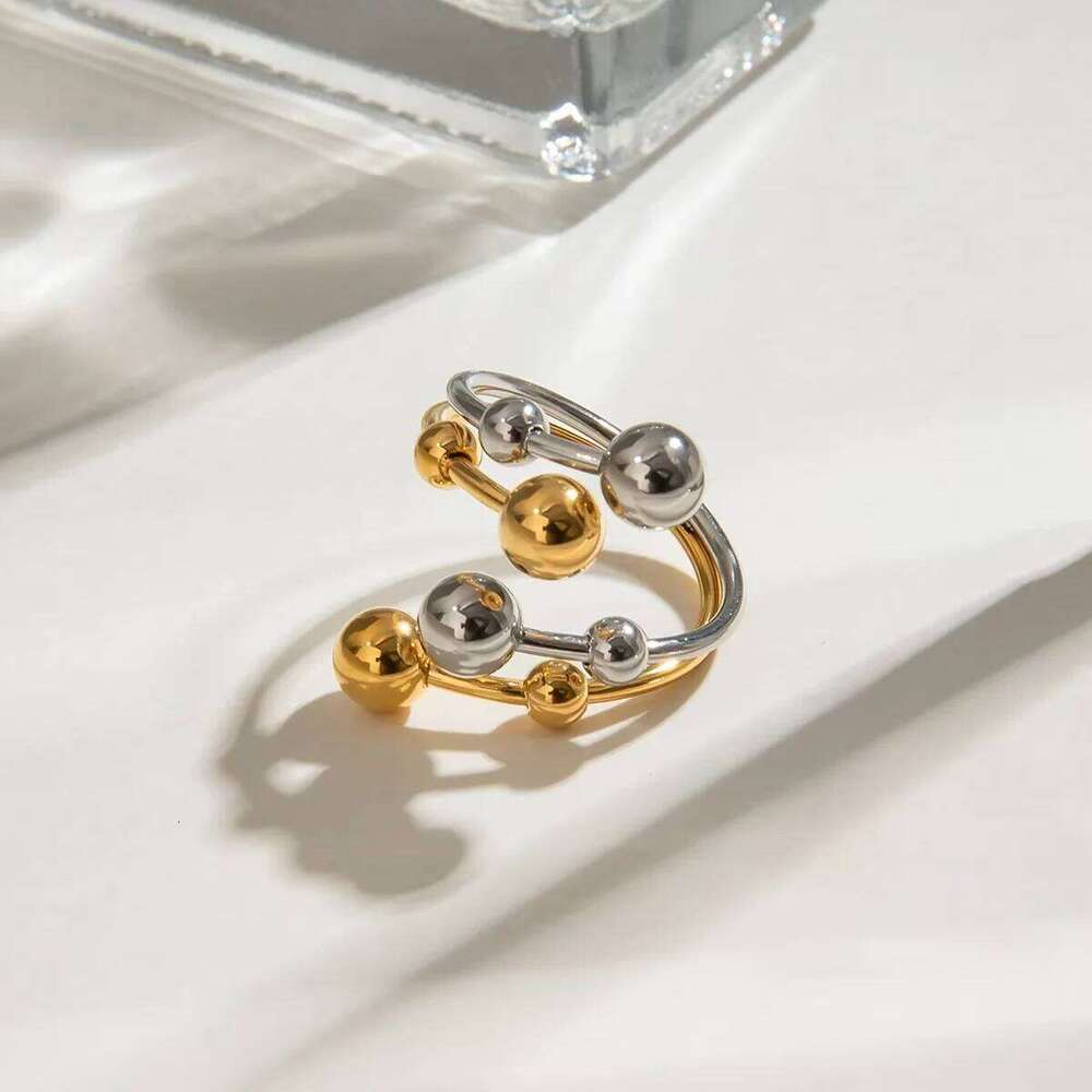 XIANING Stainless Steel Ball for Women Trendy Metal 18K Geometric Finger Ring Bagues Pour Femme Party Gift New H260312