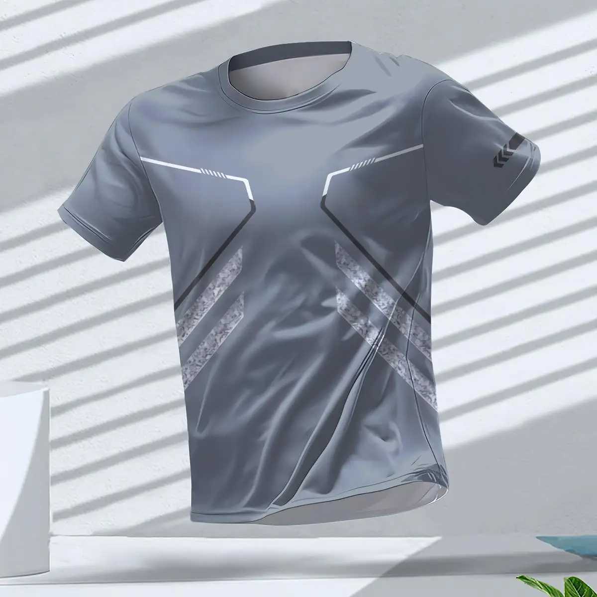 Summer Quick Dry Breathable Mens T Shirt Outdoor Run Fitness Sports Short Sleeve Tees Casual O-neck Oversized T-shirt Daily Top D260313