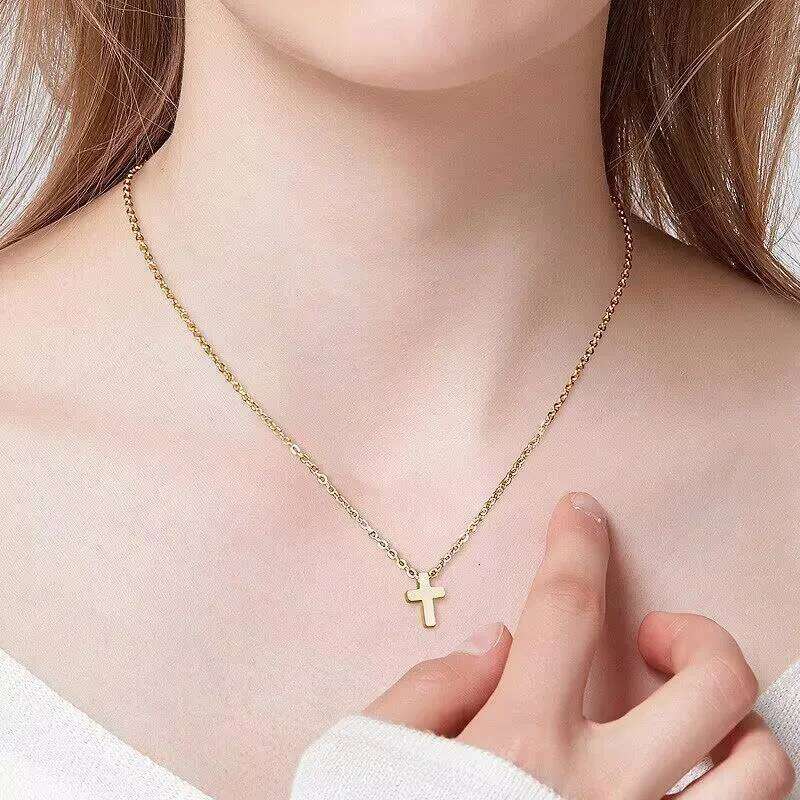 ASONSTEEL Stainless Steel Cross Pendant Necklace For Women Men Minimalist Jewelry Male Female Necklaces Chokers Gifts Hiphop H260312