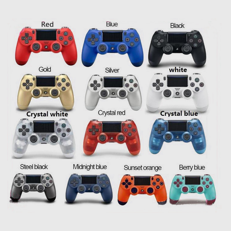 18 Colors EU US Packaging Adapter For Sony PlayStation 4 Wireless Controller Joystick Shock Game PS4 Console Controllers Colorful Bluetooth gamepad Vi