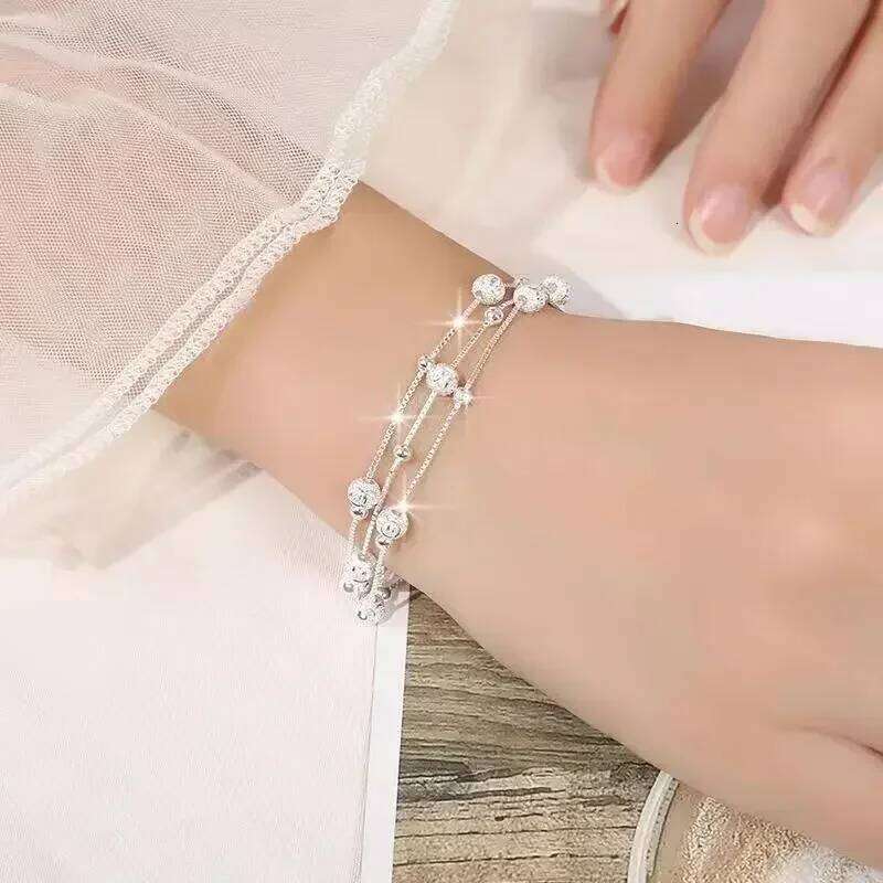 Luxury 925 Sterling Silver Lucky Bead Bracelets Woman Original Multi-layer Charm Bracelet Elegant Party Jewelry Gifts Z260313