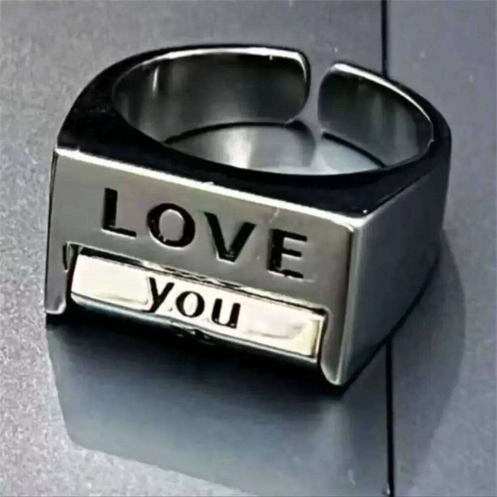 Creative Fidget Adjustable Silver Rotatable Mood Control Ring Jewelry Gift H260312