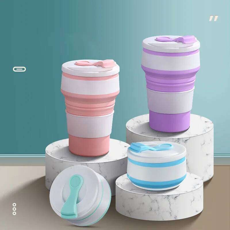 350ml /500ml Camping Telescopic Folding Sports Outdoors Kitchen & Dining Collapsible Silicone Cup Coffee Cups Drinking Mug Z260314