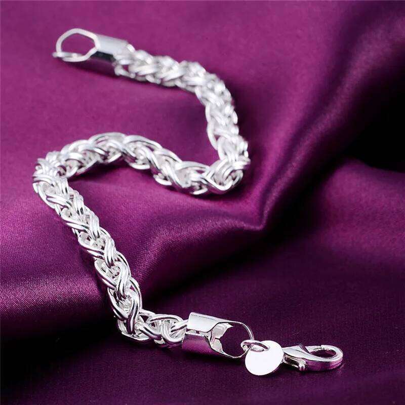 Wholesale 925 Sterling Silver Bracelets Jewelry Chain Women Lady Men 6mm 4MM High Quality Valentine Gift Beautiful Factory Price Z260313