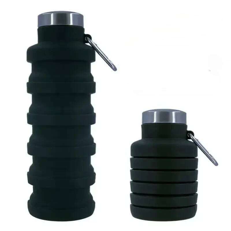 Cup Food - Grade Silicone Collapsible Water Bottle, 500ml Portable Foldable Mug Suitable for Outdoor Sports Z260313