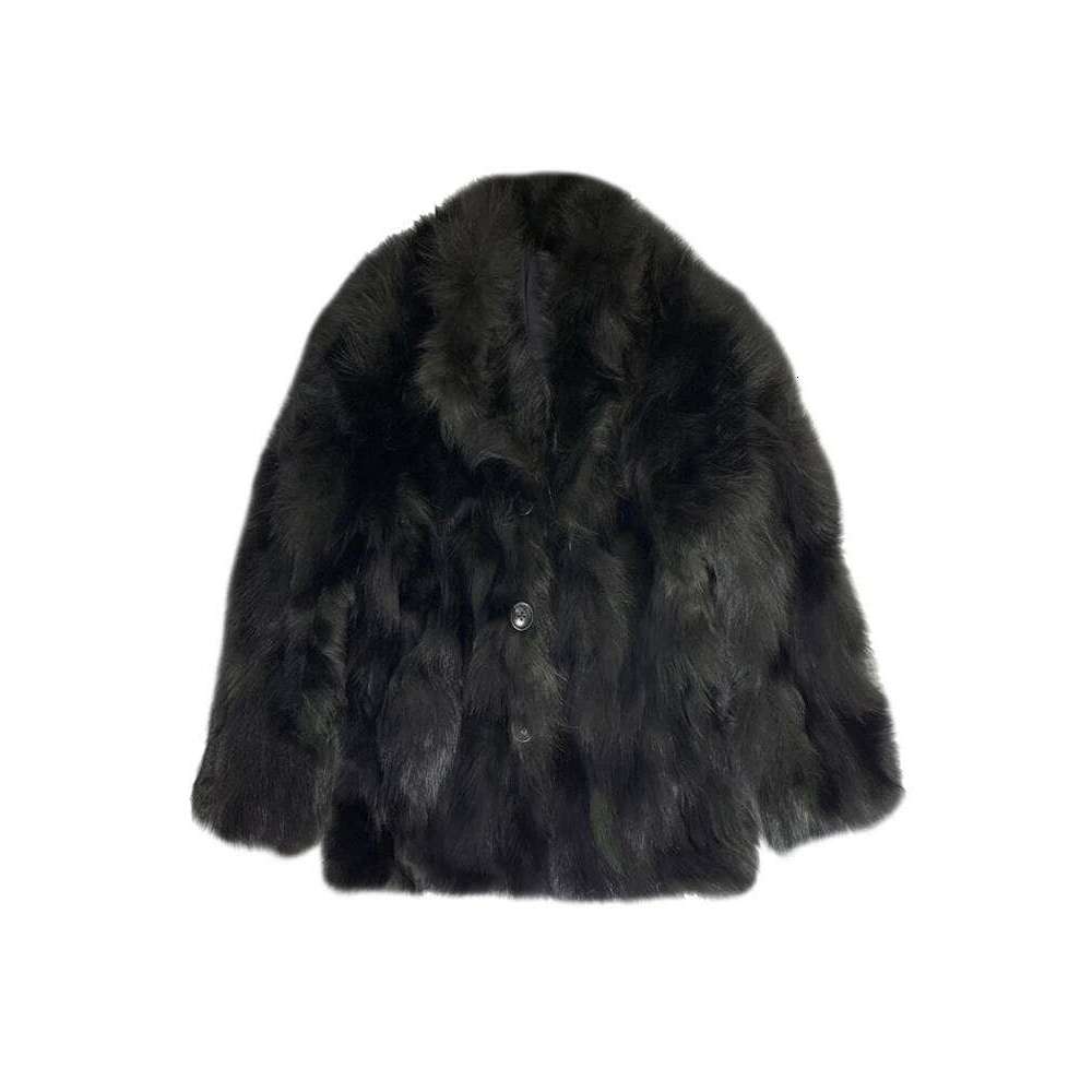 Furry Stand Collar Oversized Thicken Winter Coat Men Warm Windproof Trendy Solid Parkas Faux Fur Outerwear Luxury Casual Jacket Z260313