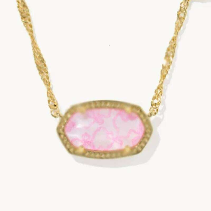 Valentine's and Birthday gifts - New 18K Real Golden Plated Crystal Gemstone Pendant Necklace for Women teen Girls Jewelry Gifts H260312