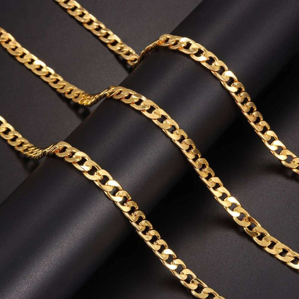 Classic High Quality Smooth Lock Chain Necklace for Women Collar Gold Color Chunky Thick Link Grunge Jewelry Steampunk Men Gift H260312