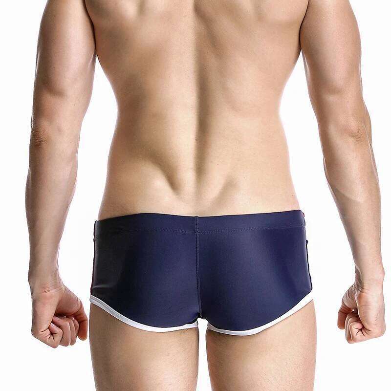 Men's Low Waist Comfortable Swimming Trunks Sexy Small Flat Angle Large Size Hot Spring Bathing Suit Qui Dry Trendy Brand Z260313