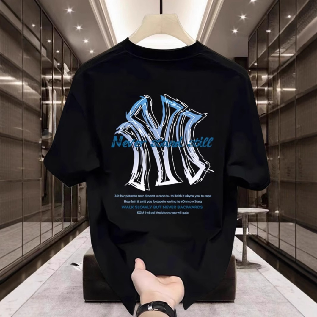 Designer Shirt Hip Hop Round Neck Top Elegance Refreshing Hipster Handsome Streetwear Y2k Mens Clothes Casual Short Sleeve Cotton