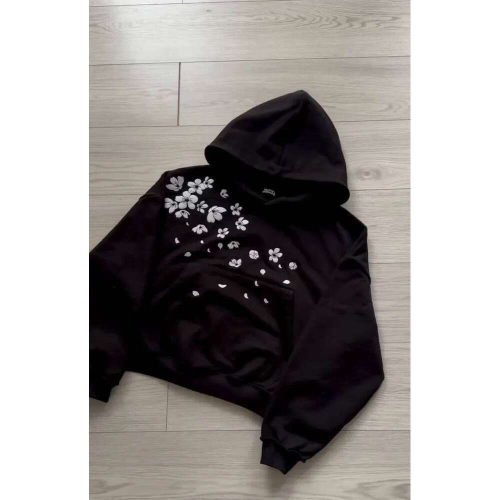 Winter Oversized Petal Embroidery Loose Hoodie Y2k Harajuku Men Women Street Sweatshirt Hip Hop Hooded Pullover Couple Clothing Z260314