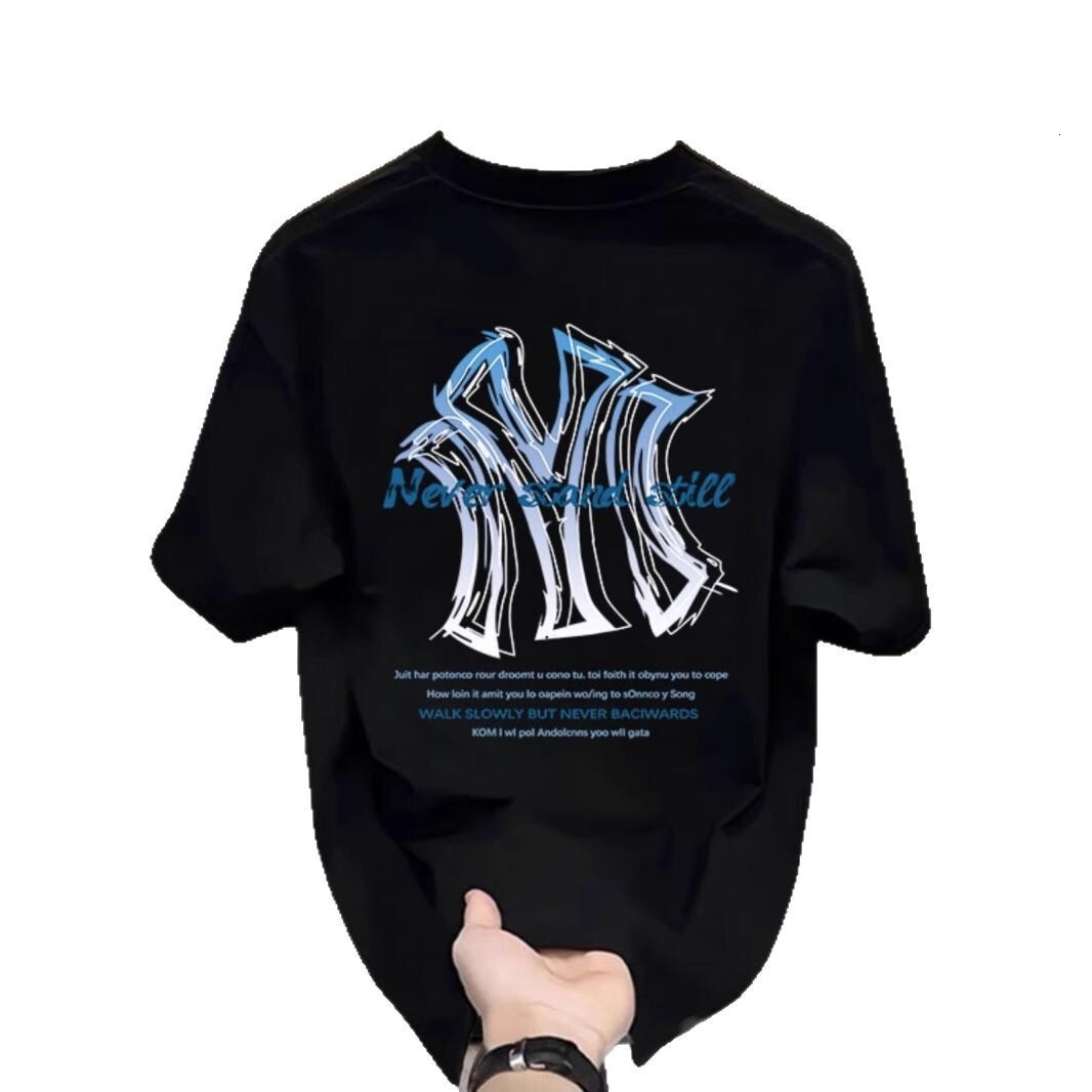 Designer Shirt Hip Hop Round Neck Top Elegance Refreshing Hipster Handsome Streetwear Y2k Mens Clothes Casual Short Sleeve Cotton