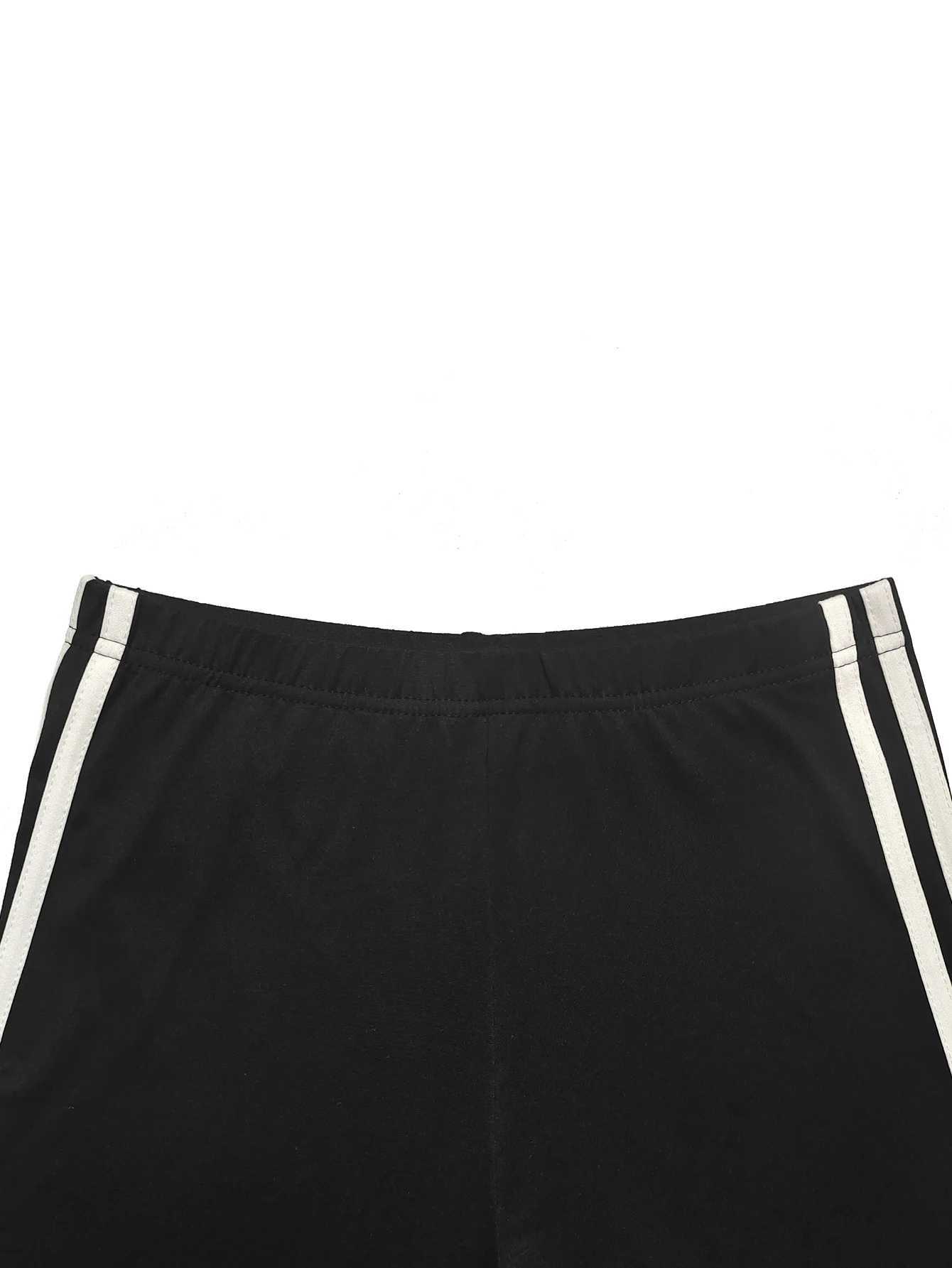 Womens Side-Striped Summer Sportswear Set Short Sleeve Long Pants Breathable Base Layer Clothing Colorful Casual Outfit M260313