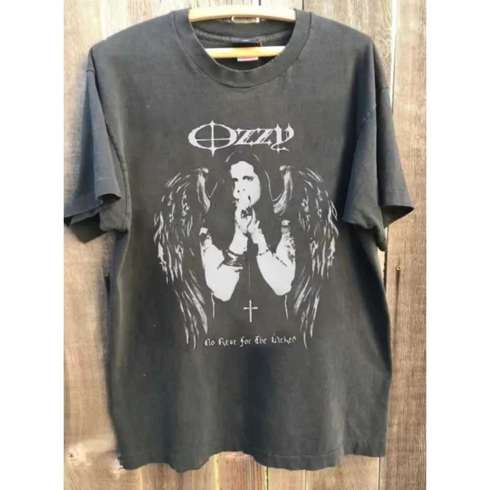 Skull Ozzy Osbourne Shirt Rare Graphic Brown Shirt for Men and Women S-3XL Printed CottonT-shirt Street Daily Wear Unisex Tshirt D260313