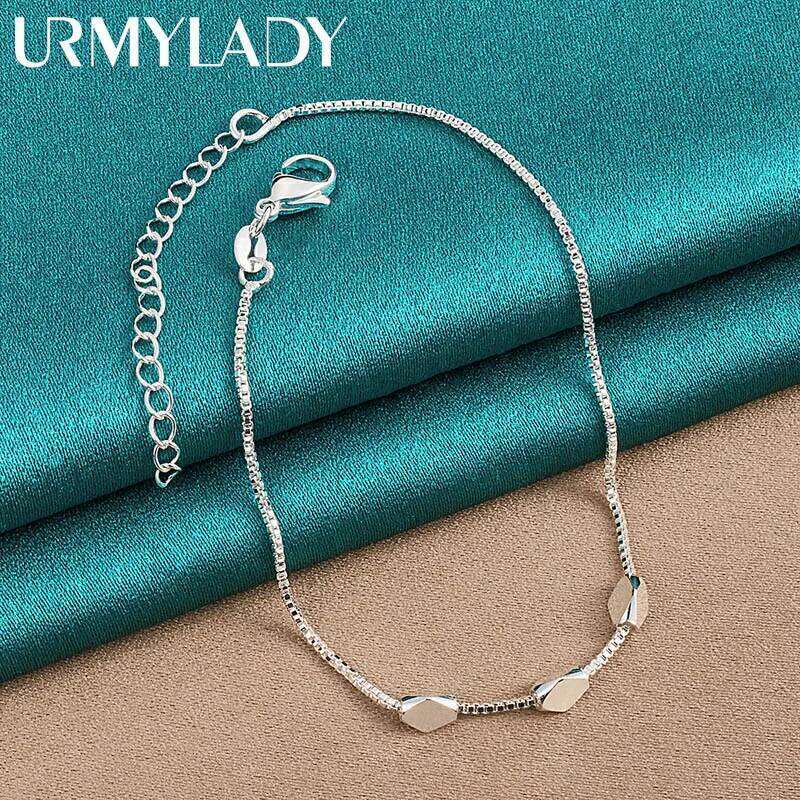 URMYLADY 925 Sterling Silver Three Rhombus Bracelet For Women Wedding Party Fashion Jewelry Z260313