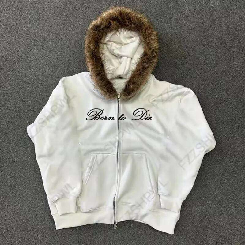 American Retro Y2k Harajuku Millennium Grey Design Sense Printed Hooded Hip-hop High Street Punk Style Sweatshirt Top Z260314