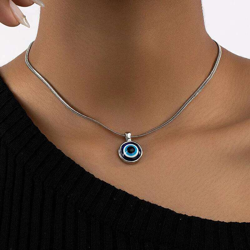Zircon Evil Eye for Women Gold Color Choker Chain Turkish Blue Eyes Pendant Necklace Lucky Jewelry Gift collier femme H260312
