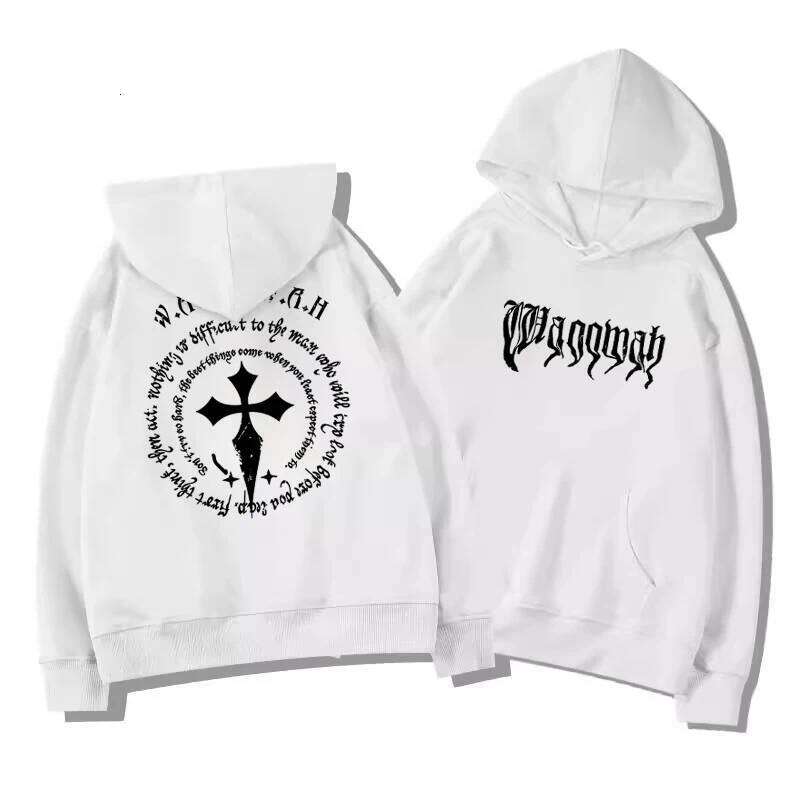 Super Stylish European American Street Design Niche Adult Men's Autumn Winter Fleece Warm Outdoor Loose Soft Hooded Sweatshirt Z260314