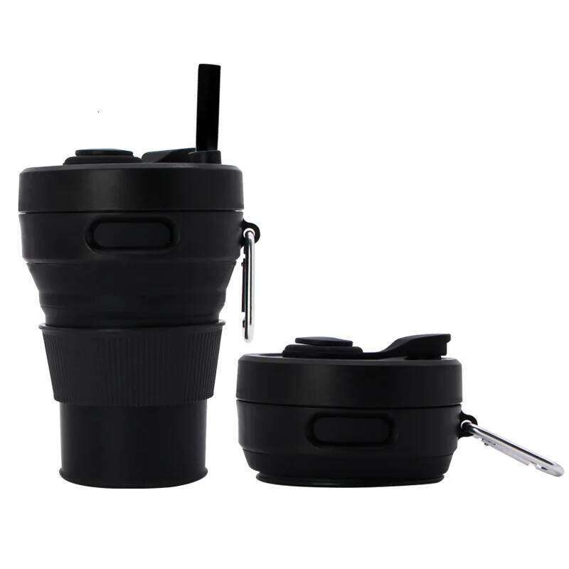 Silicone Folding 450ml Reusable Portable Telescopic Coffee Cups Outdoor Camping Travel Hiking Collapsible Cup Drinkware Z260313