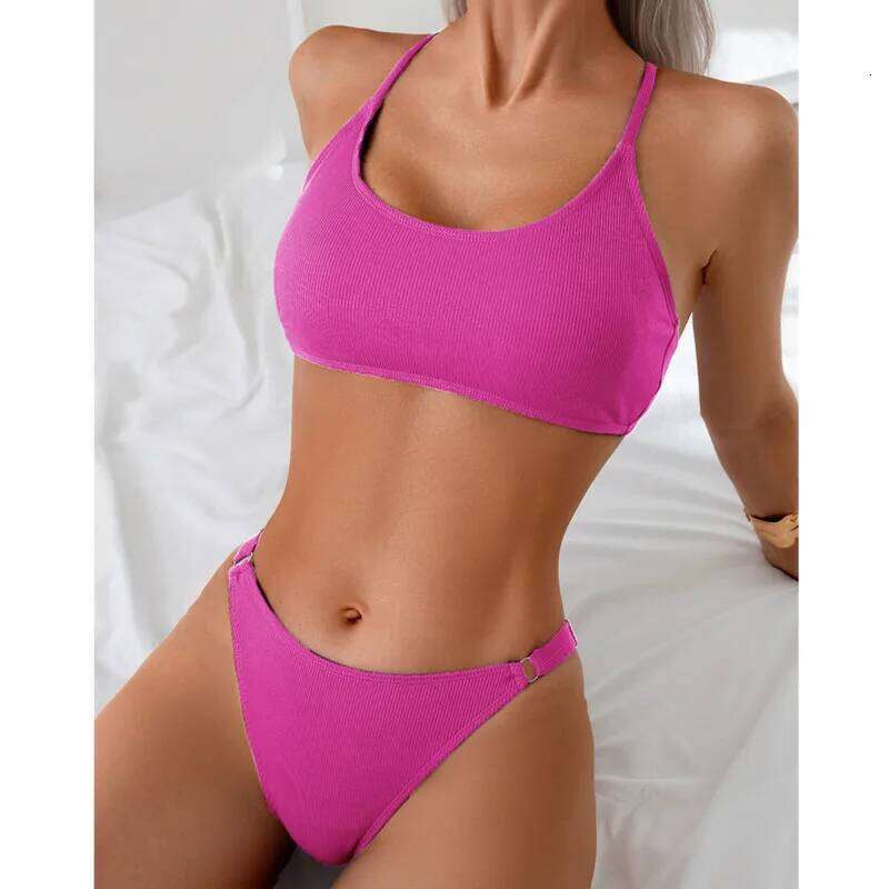 Sexy Solid Bikinis 2026 Swimsuits Women's Swimwear Push Up Female Beach Swim Wear Bathing Suits Brazilian Bikini Set Pool Bather Y260303