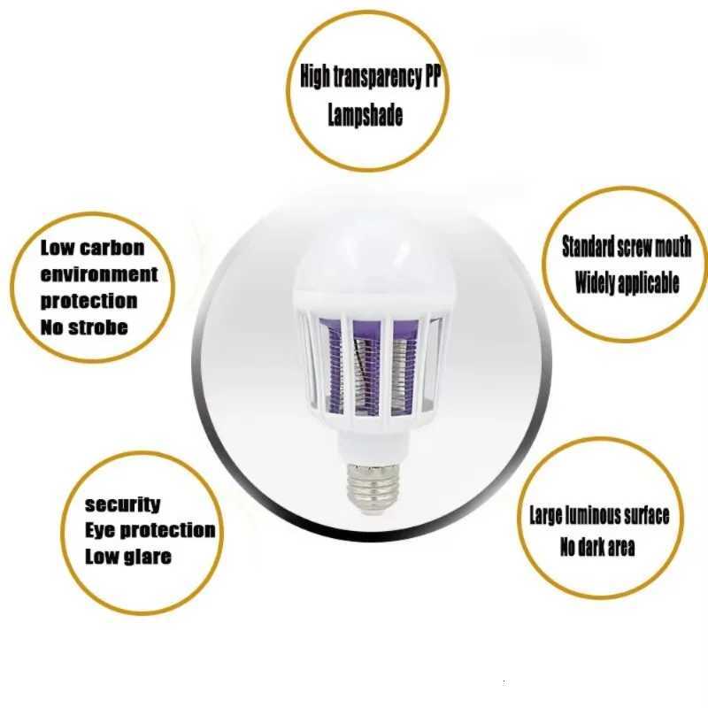 1/5PCS Electric Mosquito Zappers Killer Fly Trap Electronic Light Bulb Lamp Home Backyard Indoor Outdoor Mosquito Killer Lamp H260313