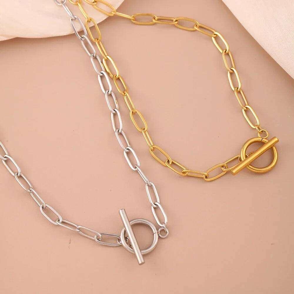 Choker women's stainless steel necklace fashionable and versatile jewelry gift 2025 women trend H260312