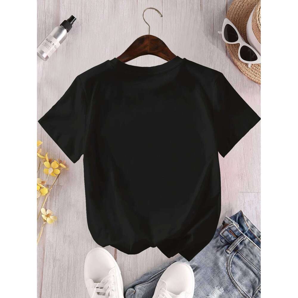 Lucky Ladybug Shamrock Print Women's T-Shirt Crew Neck Short Sleeve Top Fashion graphic t shirts Personality Summer aesthetic Z260314