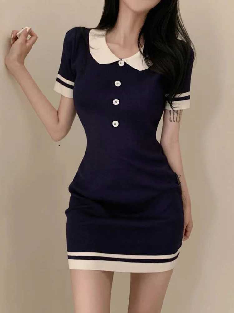 Simple Ele A-Line Dr Womens Faion Youthful College Sle Pleated High Waist Slimming ort Skirt Bodycon DrT260314