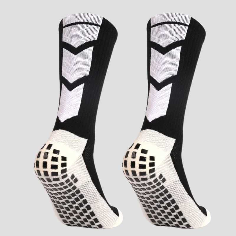 Versatile Daily Football Socks Mid Calf Arrow Style Sweat Absorbent Deodorant Non Slip Silicone Socks D260313
