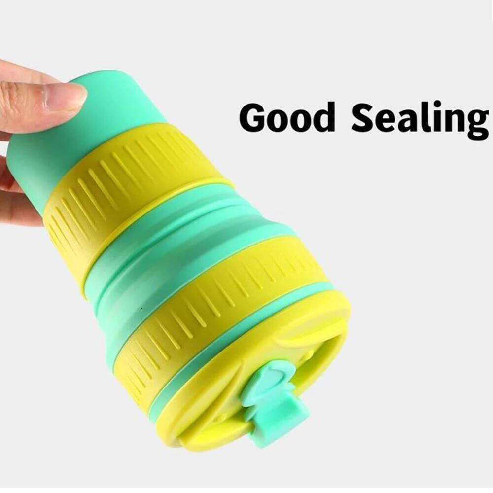 Portable High-Temperature Resistant BPA Free Leak-Proof Silicone Folding Travel Mug Push Button Lid for Outdoor Camping Hiking Z260313