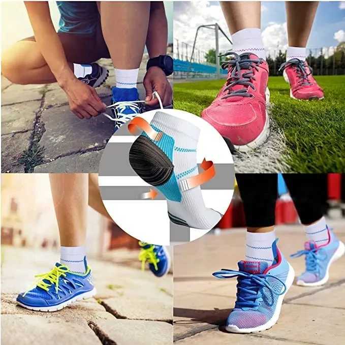 Foot Compression Socks For Men Women Plantar Fasciitis Heel Spurs Pain Venous Running Sports Socks Casual Cotton Ankle Sock Gift D260313