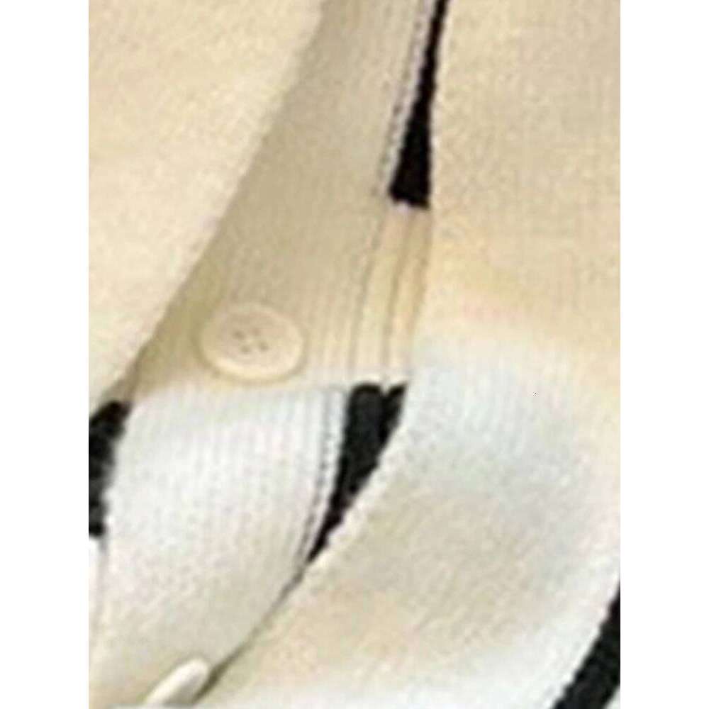 Women's Striped Knitted Top, Fake Two-Piece Shawl Collar, Contrast Color, Luxury Design, Autumn, Winter, New Arrivals Z260314