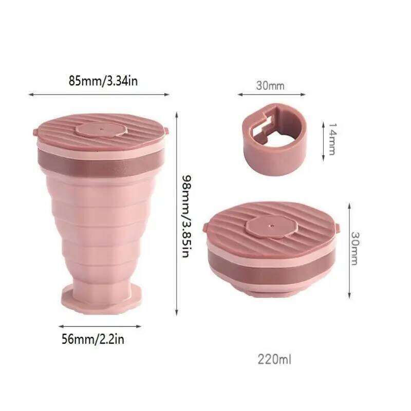 Silicone Coffee Portable Outdoor Folding Water Travel Carrying With Lid Mouthwash Cup For Camping And Hiking Z260313