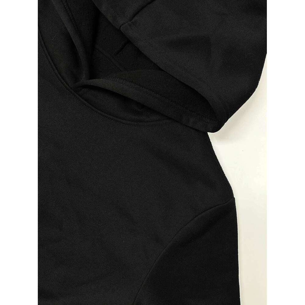 1pc OBM Men's Hooded Sweatshirt - Black Religious Message Pullover with Front Pocket, Loose Fit Hoodie Featuring "Jesves You Z260315