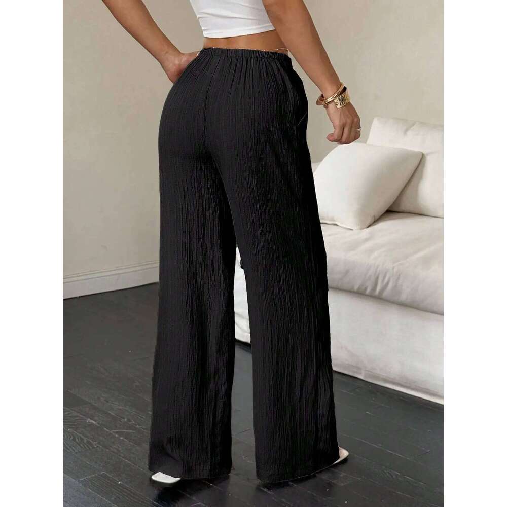 New straight leg floor length pants with European and American temperament