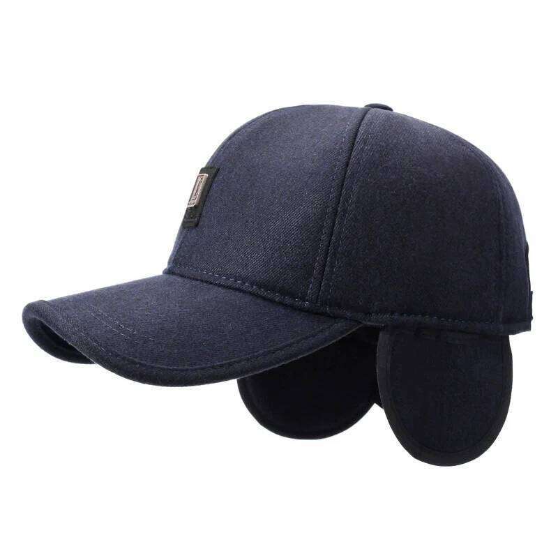 Men Autumn Winter Hat Outdoor Thick Warm Adjustable Earmuffs Baseball Cap High Quality Fashion Casual Hats Z260314