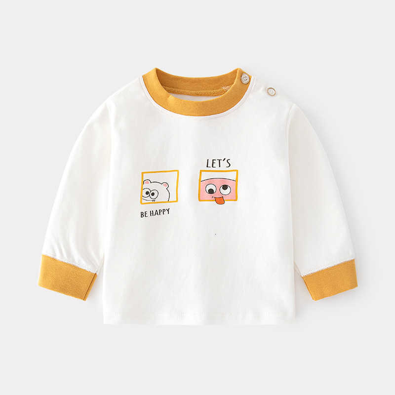 Tshirts Baby autumn clothing infant pure cotton printed pullover underwear allcotton cartoon childrens spring and autumn base layer clothing childrens
